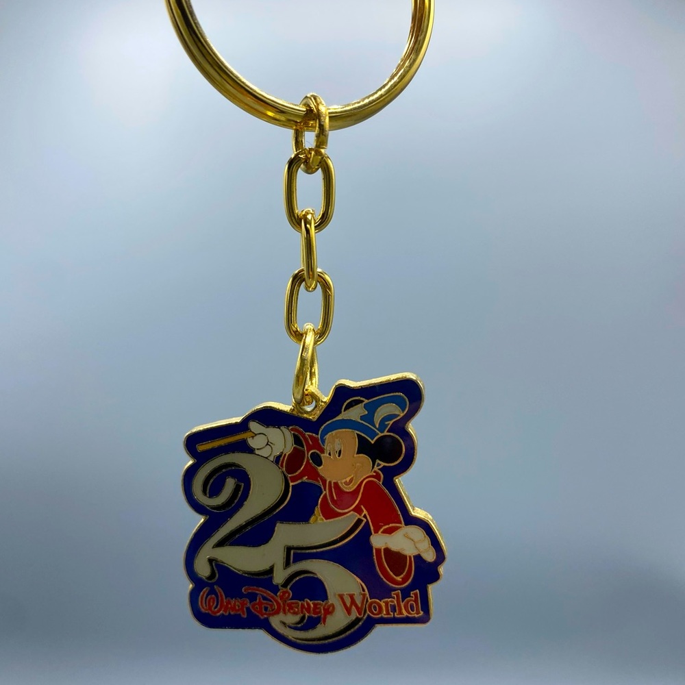 1996 Disney 25th Anniversary Mickey Mouse Keychain NWT